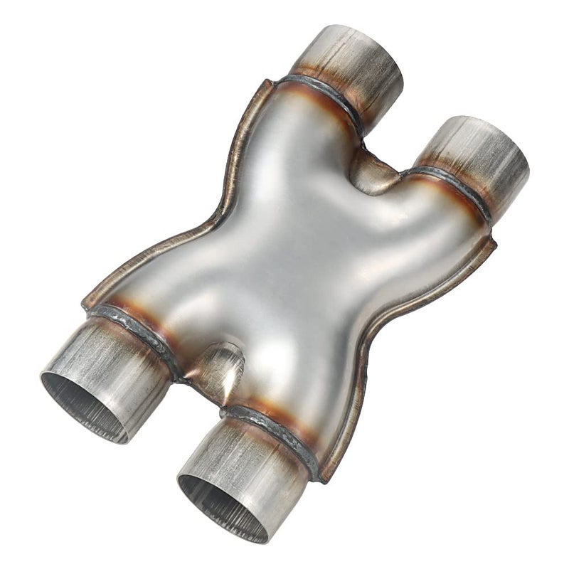 LCGP Universal 2.5" In/Out Crossover X Pipe 12" Length Stainless Steel Exhaust Pipe - Image 3